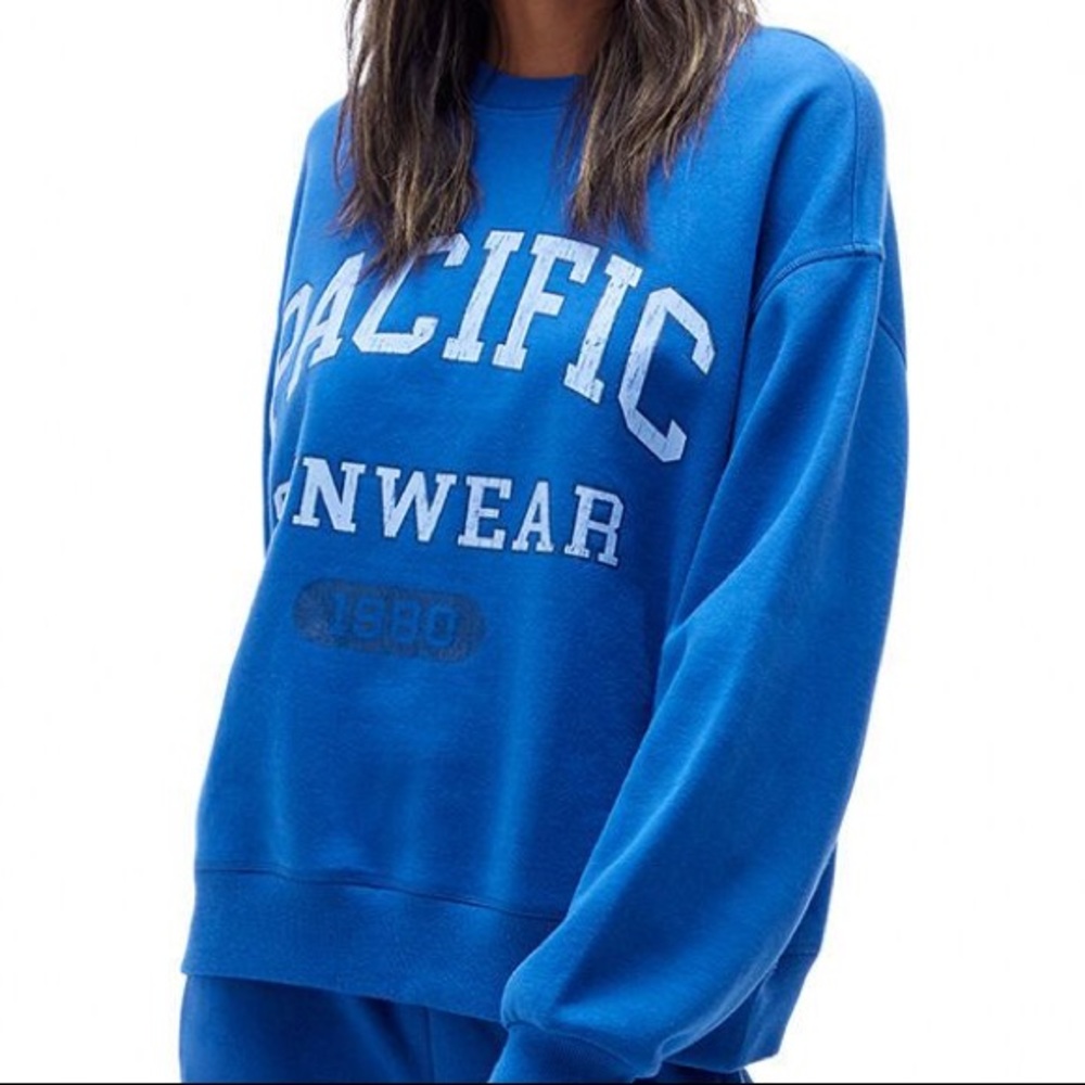 “PACSUN WOMENS 1980 CREWNECK SWEATSHIRT” blue pacsun 1980 sweatshirt